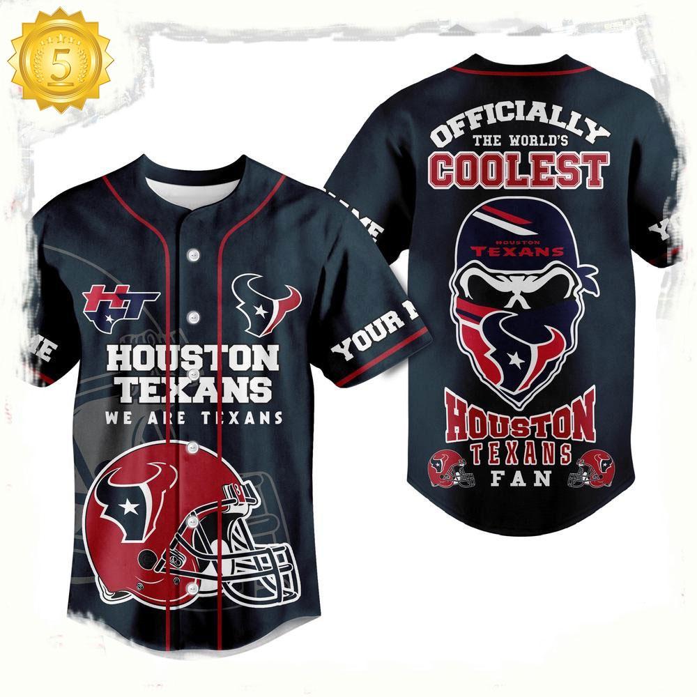 NLF Houston Texans Officially The World Coolest Baseball Jersey
