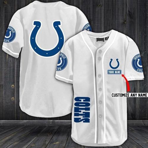 NLF Indianapolis Colts Baseball Jersey Shirt