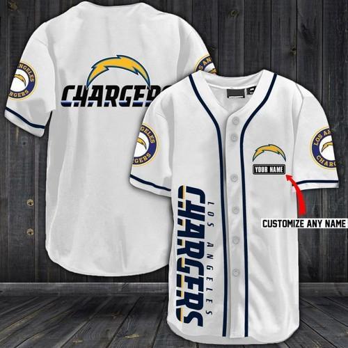 NLF Los Angeles Chargers Baseball Jersey Shirt