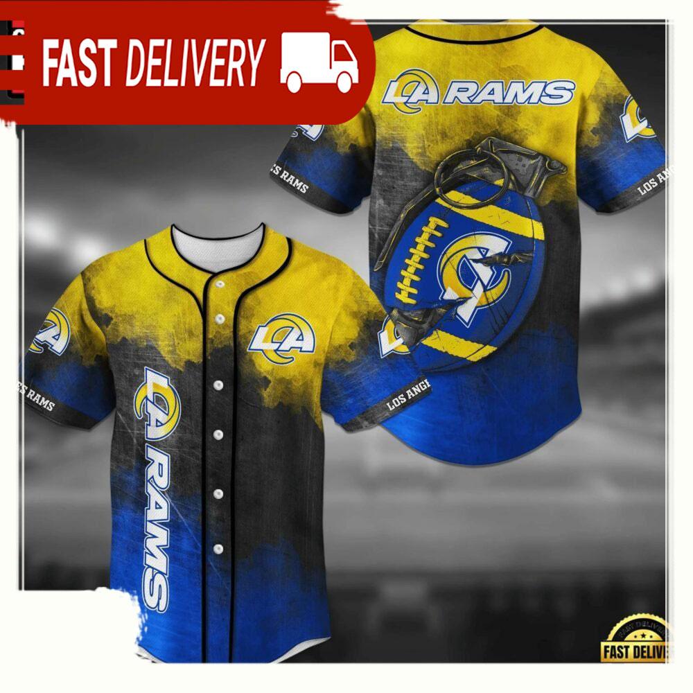 NLF Los Angeles Rams Baseball Jersey Shirt