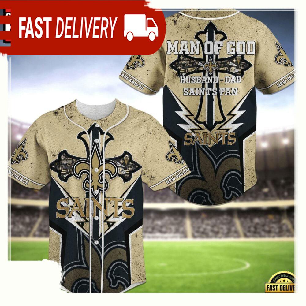 NLF New Orleans Saints  Baseball Jersey Shirts