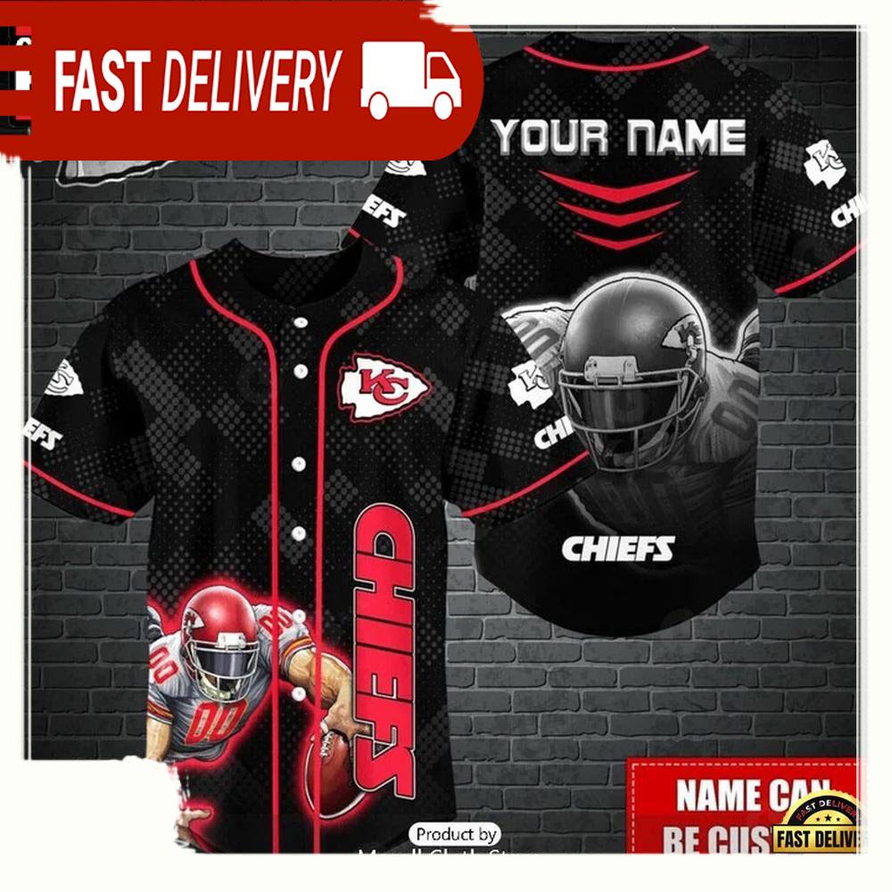 NLF Personalized Kansas City Chiefs Mascot Baseball Jersey