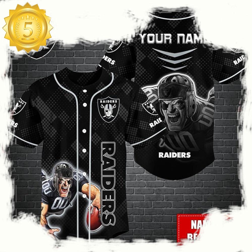 NLF Personalized Las Vegas Raiders Mascot Baseball Jersey