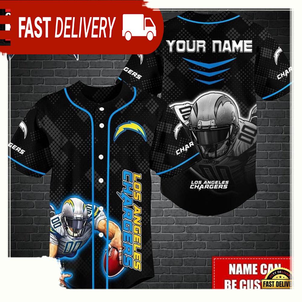 NLF Personalized Los Angeles Chargers Mascot Baseball Jersey