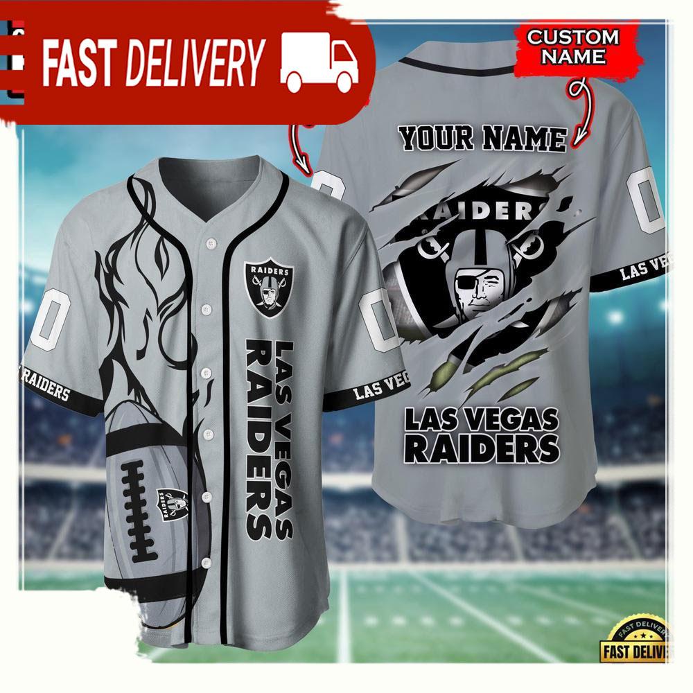 NLF Personalized Name & Number Las Vegas Raiders Team Sport Baseball Jersey Shirt
