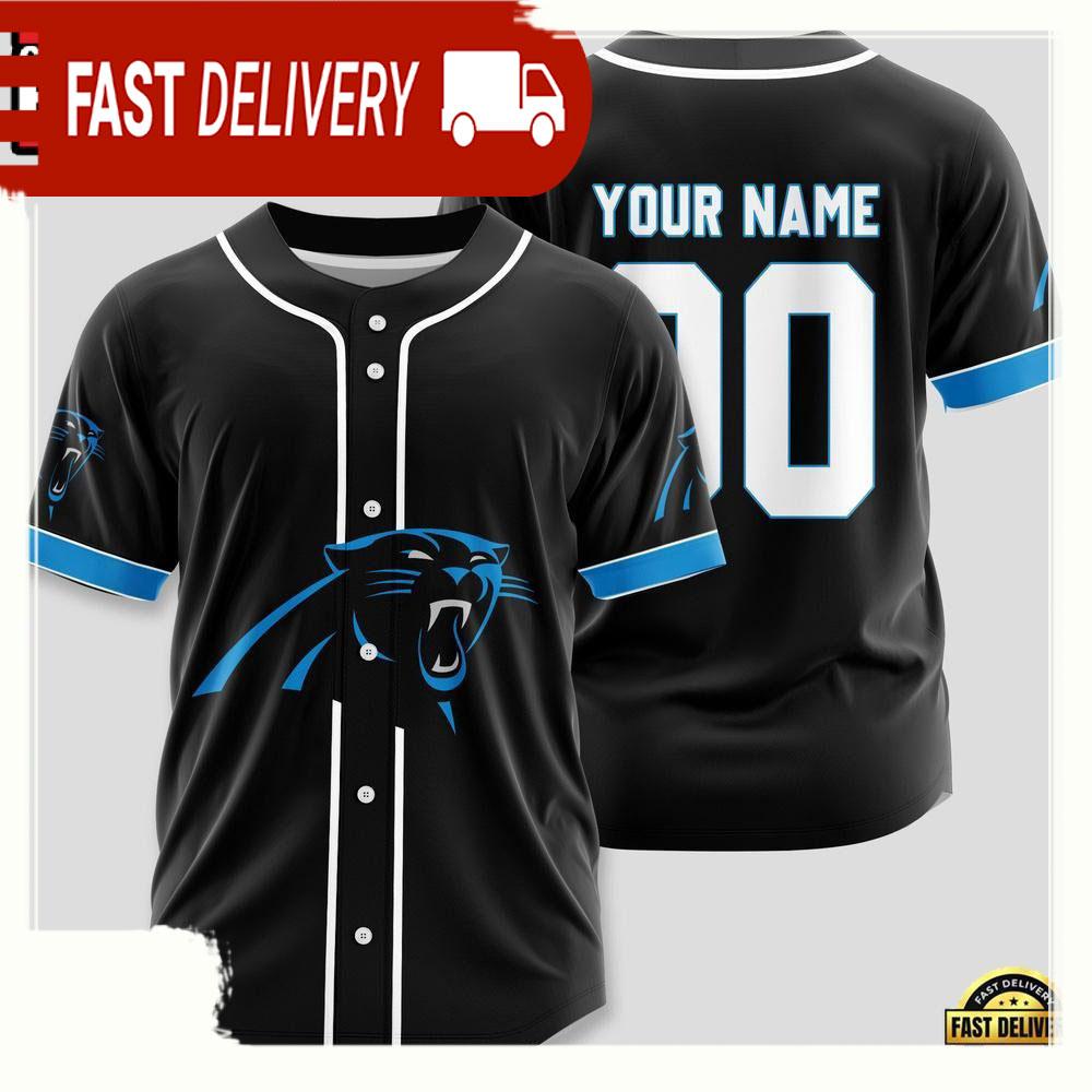 NLF Personalized Name & Numbler Carolina Panthers Sport Baseball Jersey Shirt