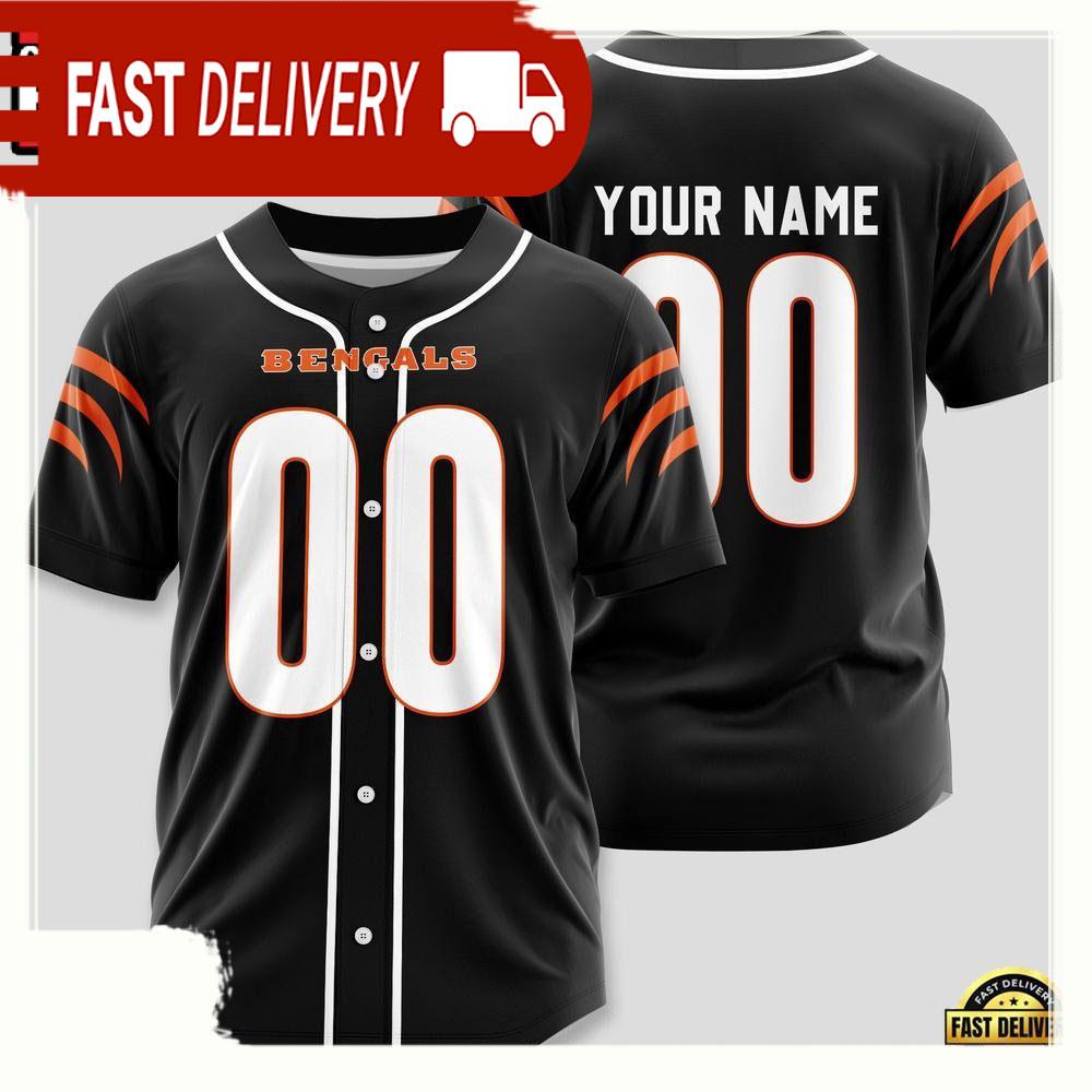 NLF Personalized Name & Numbler Cincinnati Bengals Designs Baseball Jersey Shirt