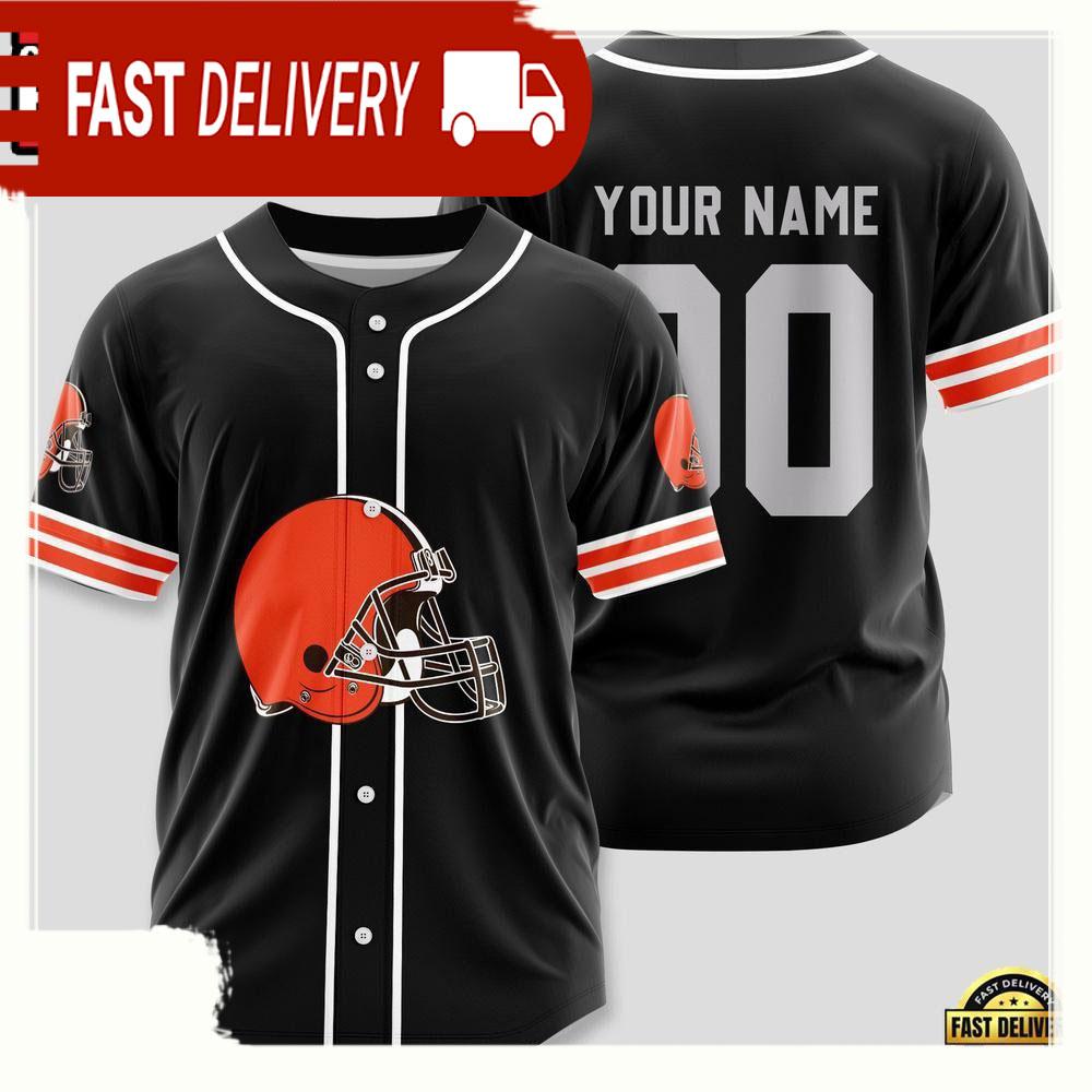 NLF Personalized Name & Numbler Cleveland Browns Sport Baseball Jersey Shirt