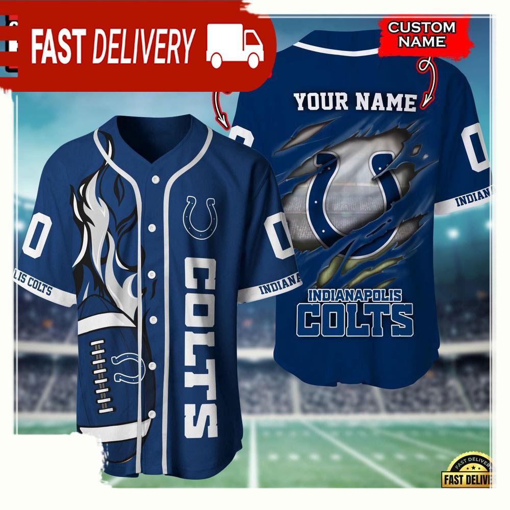 NLF Personalized Name & Numbler Indianapolis Colts Football Team Baseball Jersey Shirt