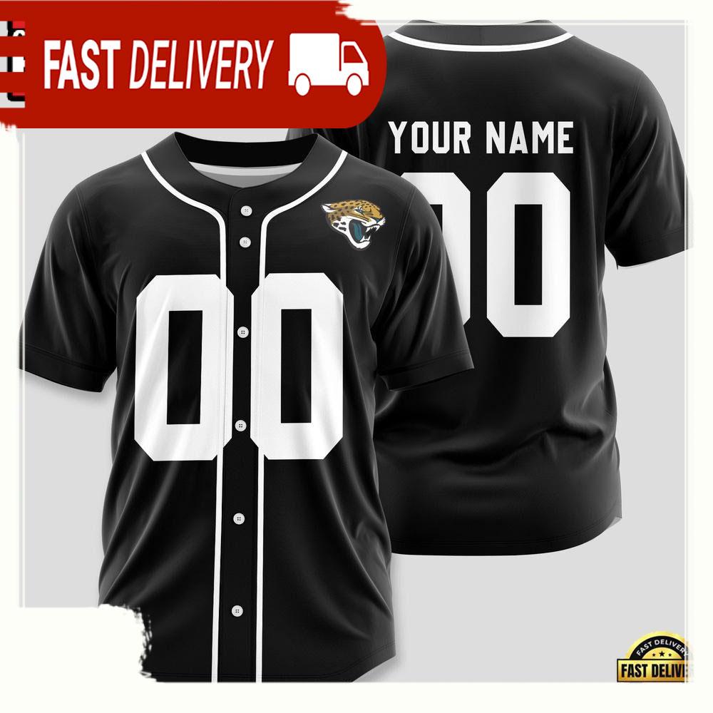 NLF Personalized Name & Numbler Jacksonville Jaguars Team Baseball Jersey Shirt