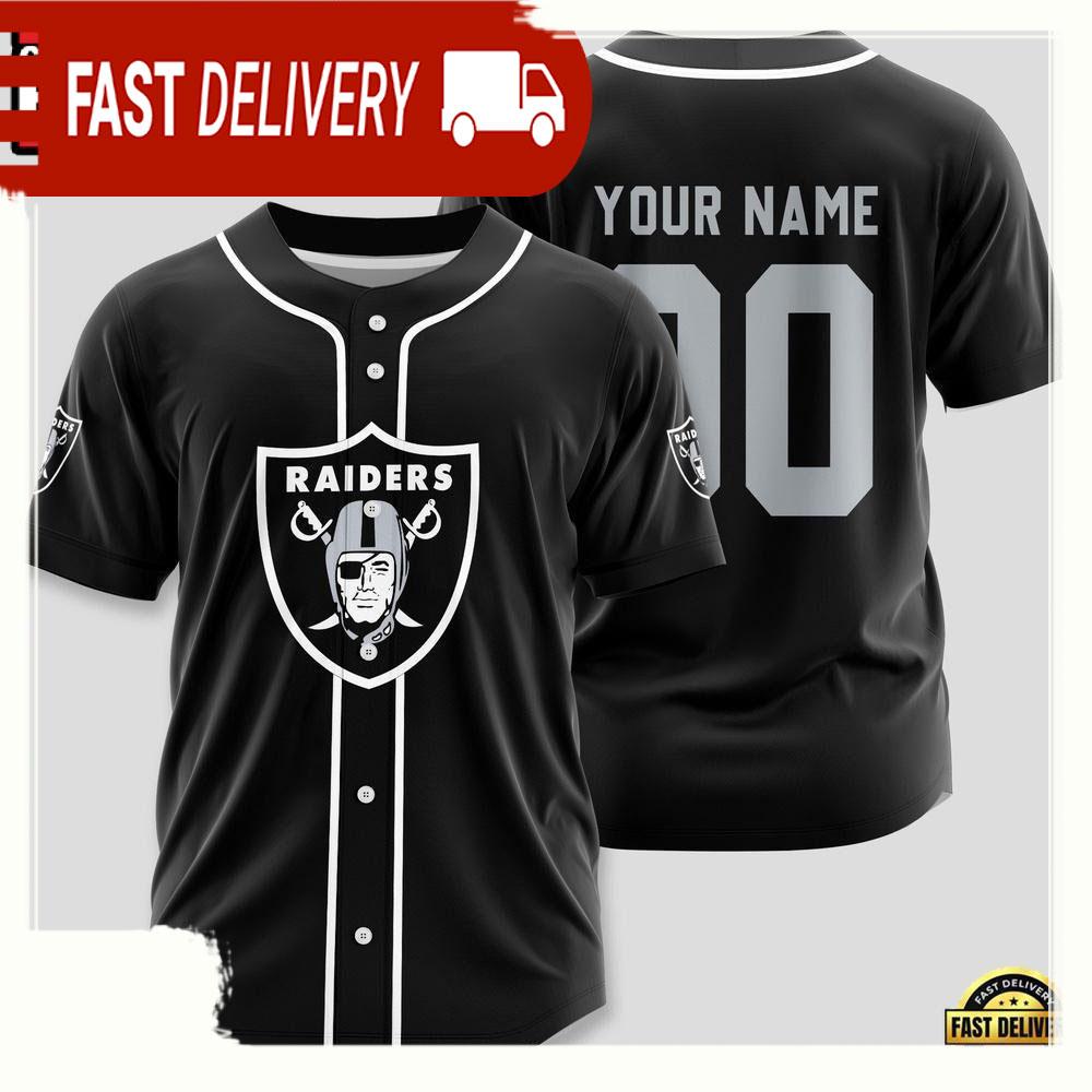 NLF Personalized Name & Numbler Las Vegas Raiders Sport Baseball Jersey Shirt
