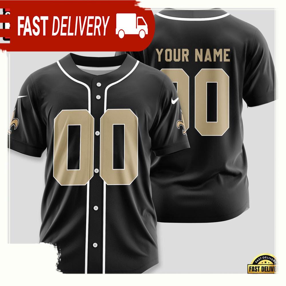 NLF Personalized Name & Numbler New Orleans Saints Design Baseball Jersey Shirt