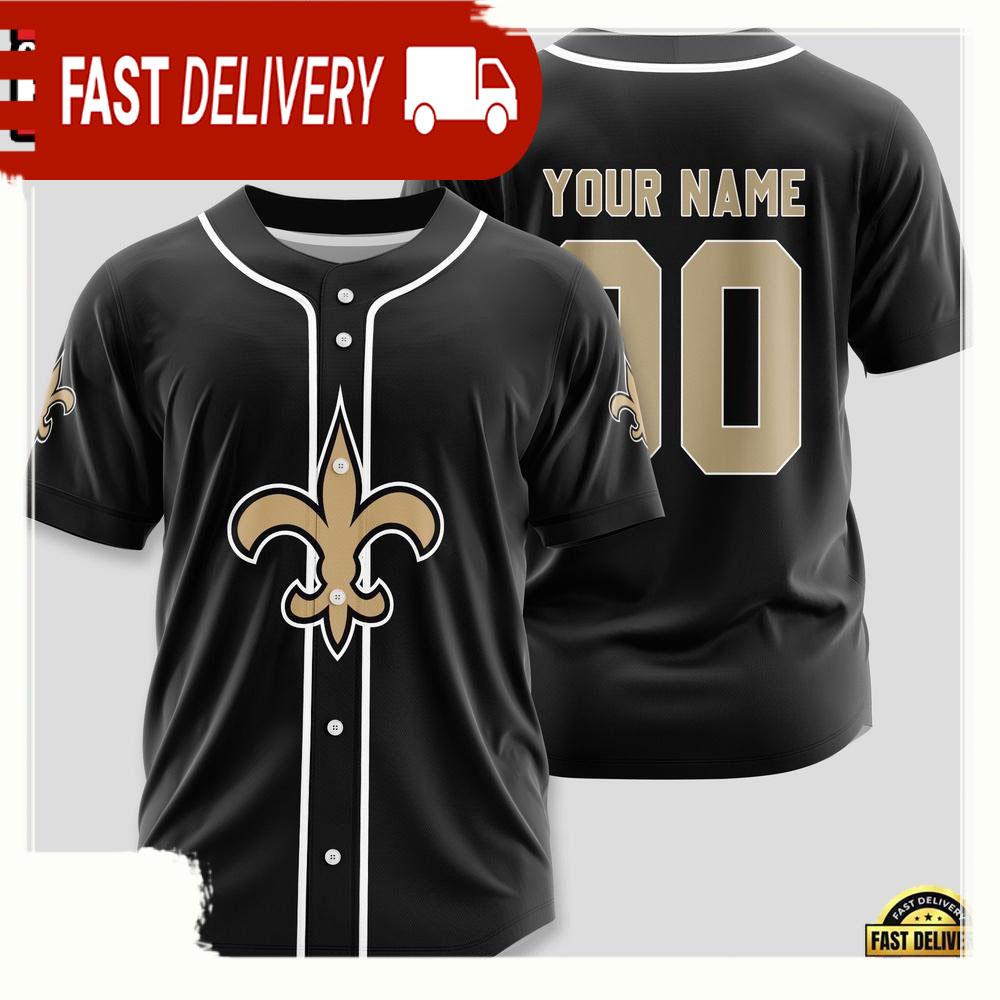 NLF Personalized Name & Numbler New Orleans Saints Sport Baseball Jersey Shirt