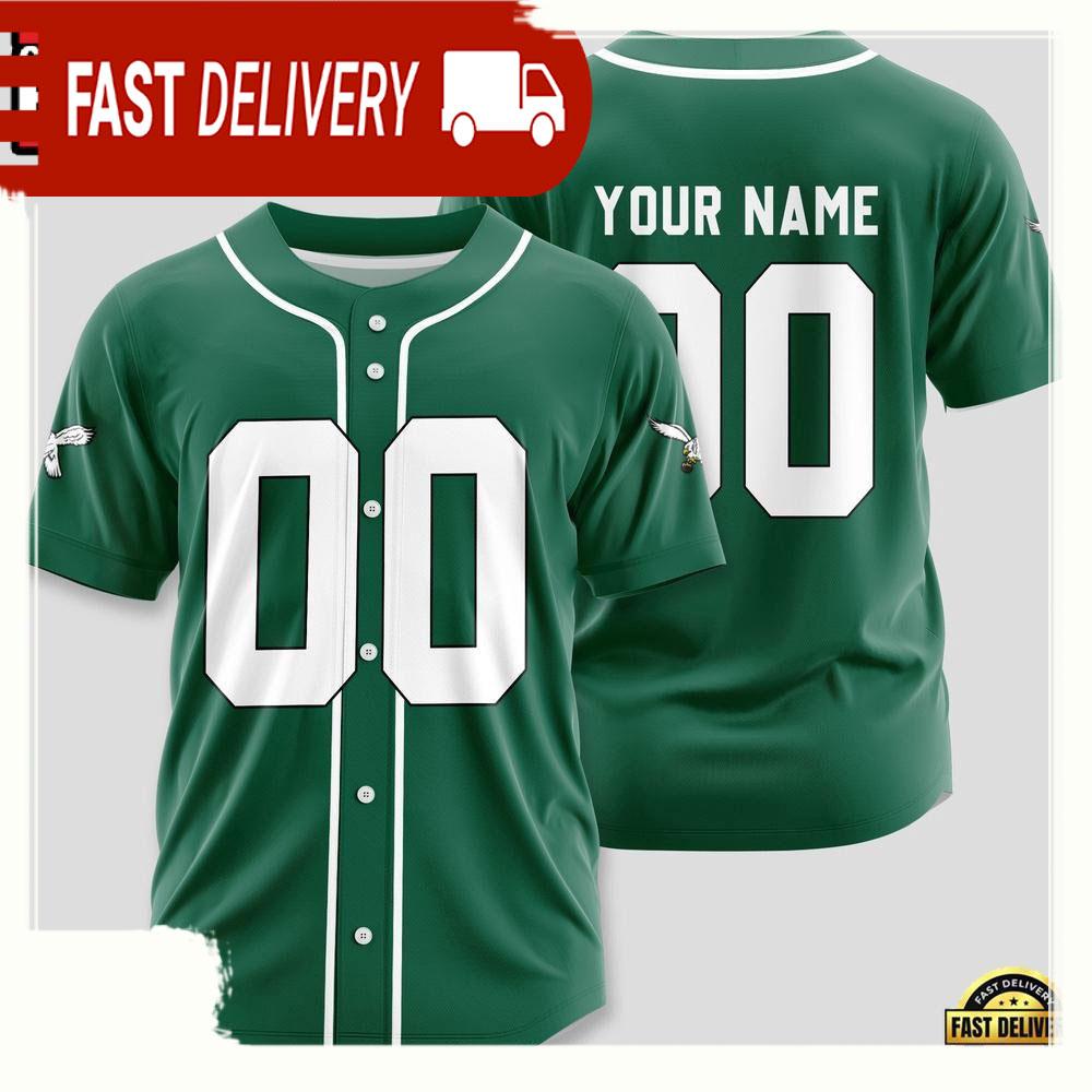 NLF Personalized Name & Numbler Philadelphia Eagles Designs Baseball Jersey Shirt