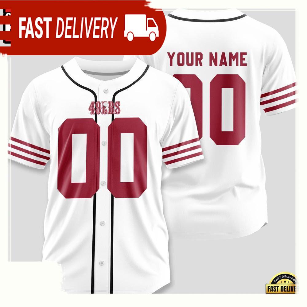 NLF Personalized Name & Numbler San Francisco 49Ers Design Baseball Jersey Shirt Shirt