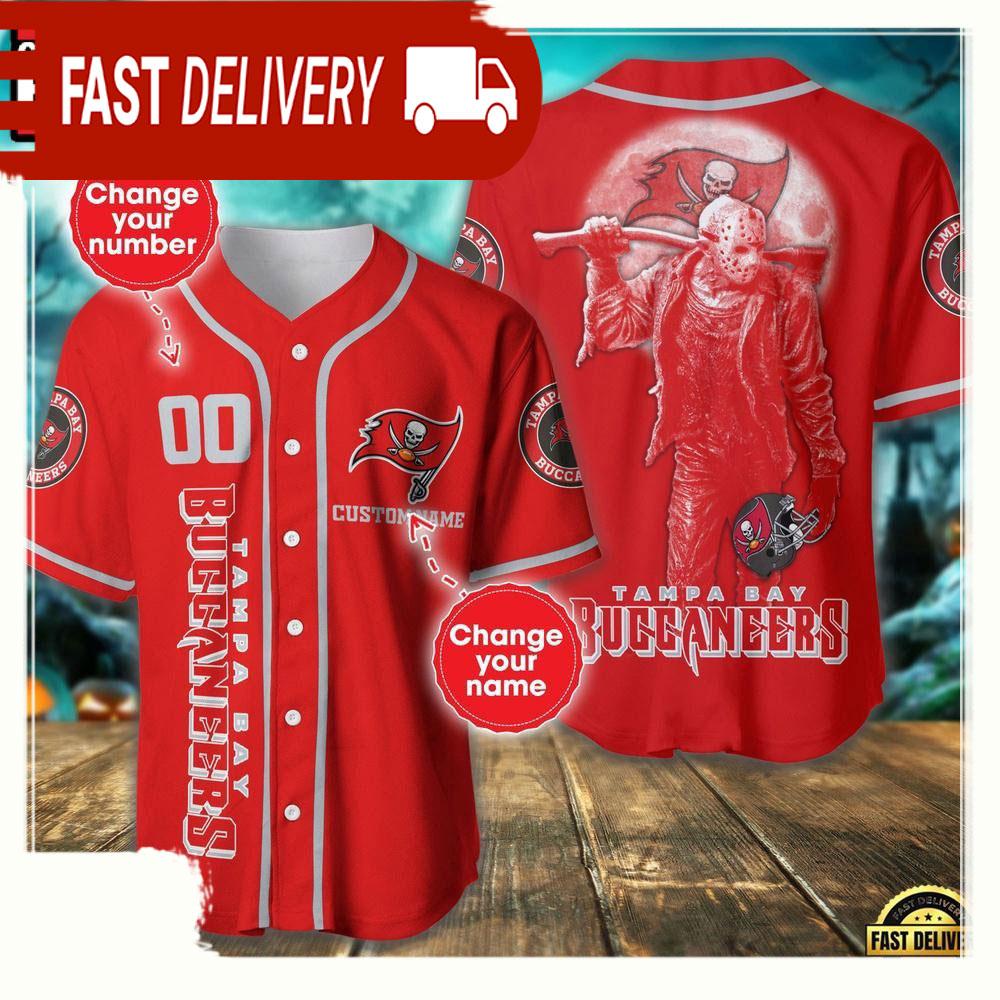 NLF Personalized Name & Numbler Tampa Bay Buccaneers Horror 3D  Baseball Jersey Shirt