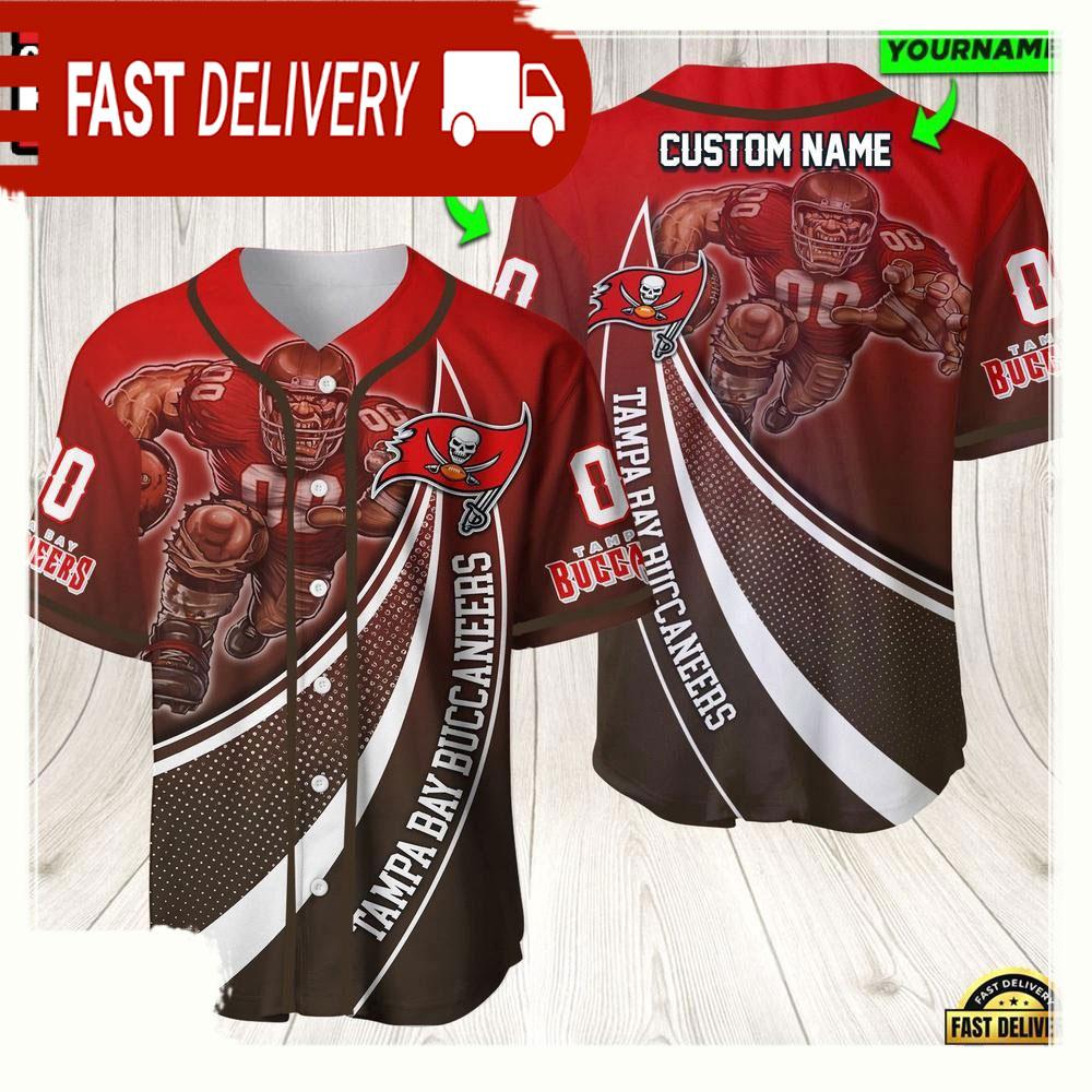 NLF Personalized Name & Numbler Tampa Bay Buccaneers Mascot Football  Baseball Jersey Shirt
