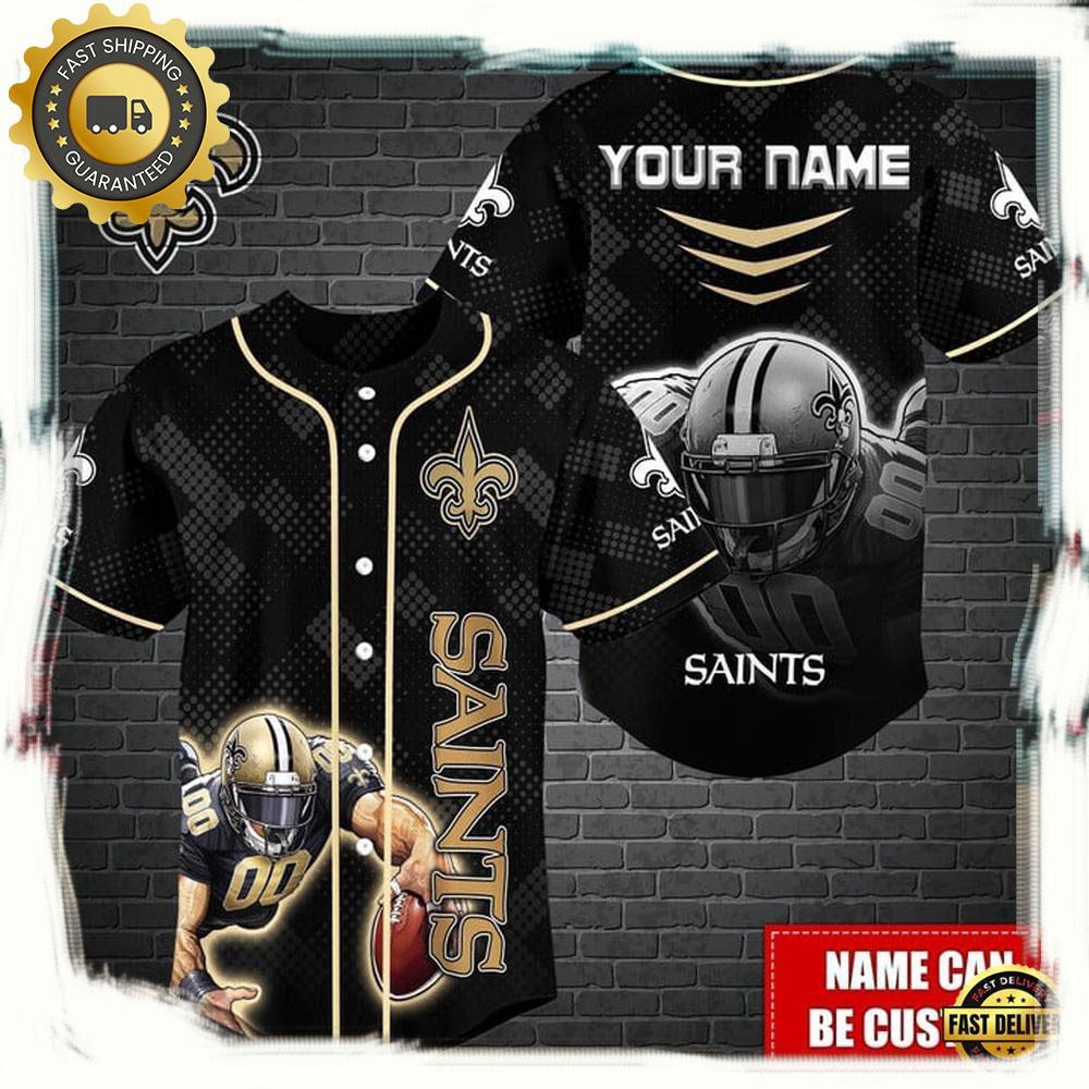 NLF Personalized New Orleans Saints Mascot Baseball Jersey