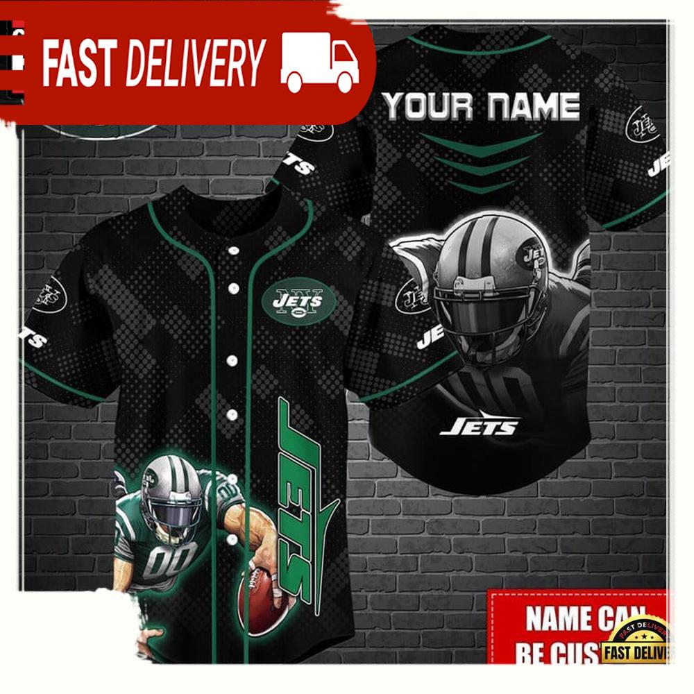 NLF Personalized New York Jets Mascot Baseball Jersey