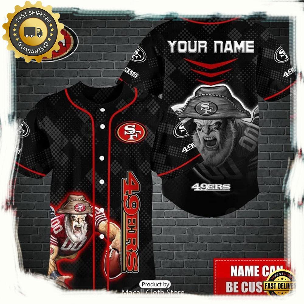 NLF Personalized San Francisco 49Ers Mascot Baseball Jersey