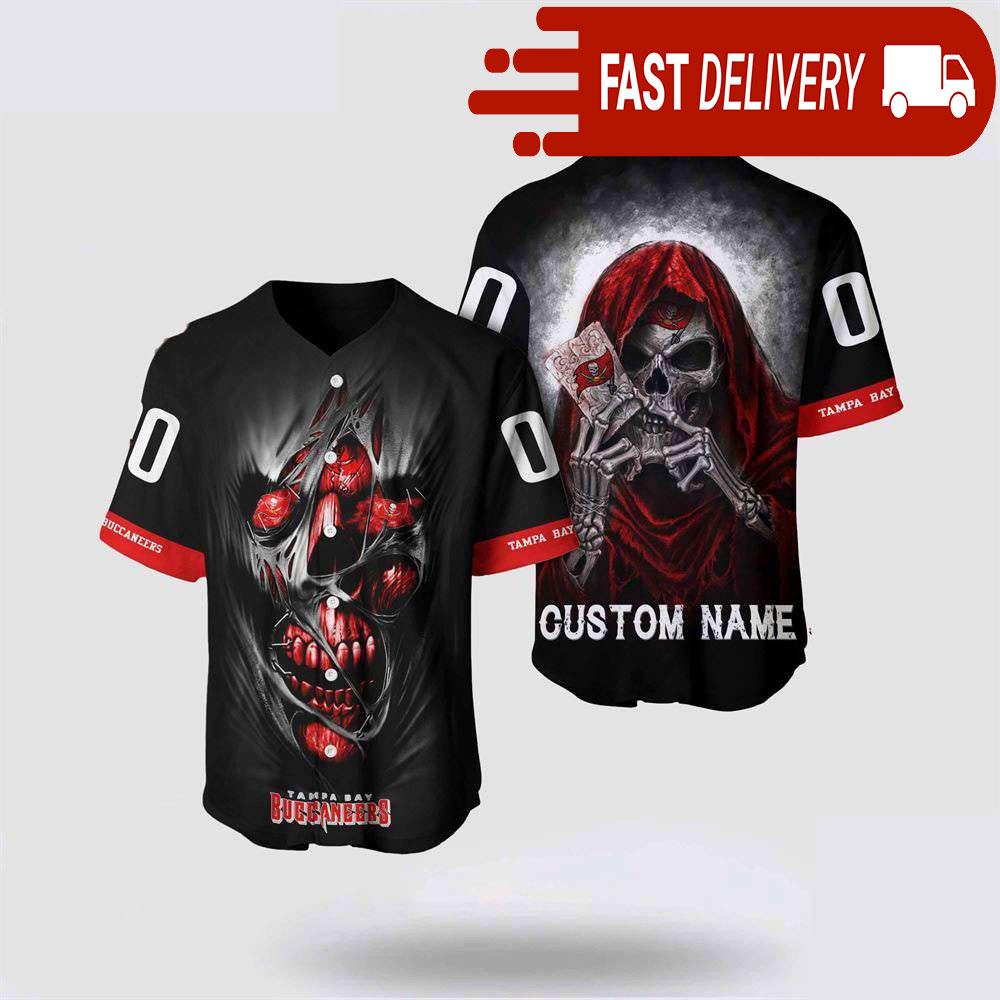 NLF Tampa Bay Buccaneers Baseball Jersey Alchemy Grim Reaper Design Your Own Shirt