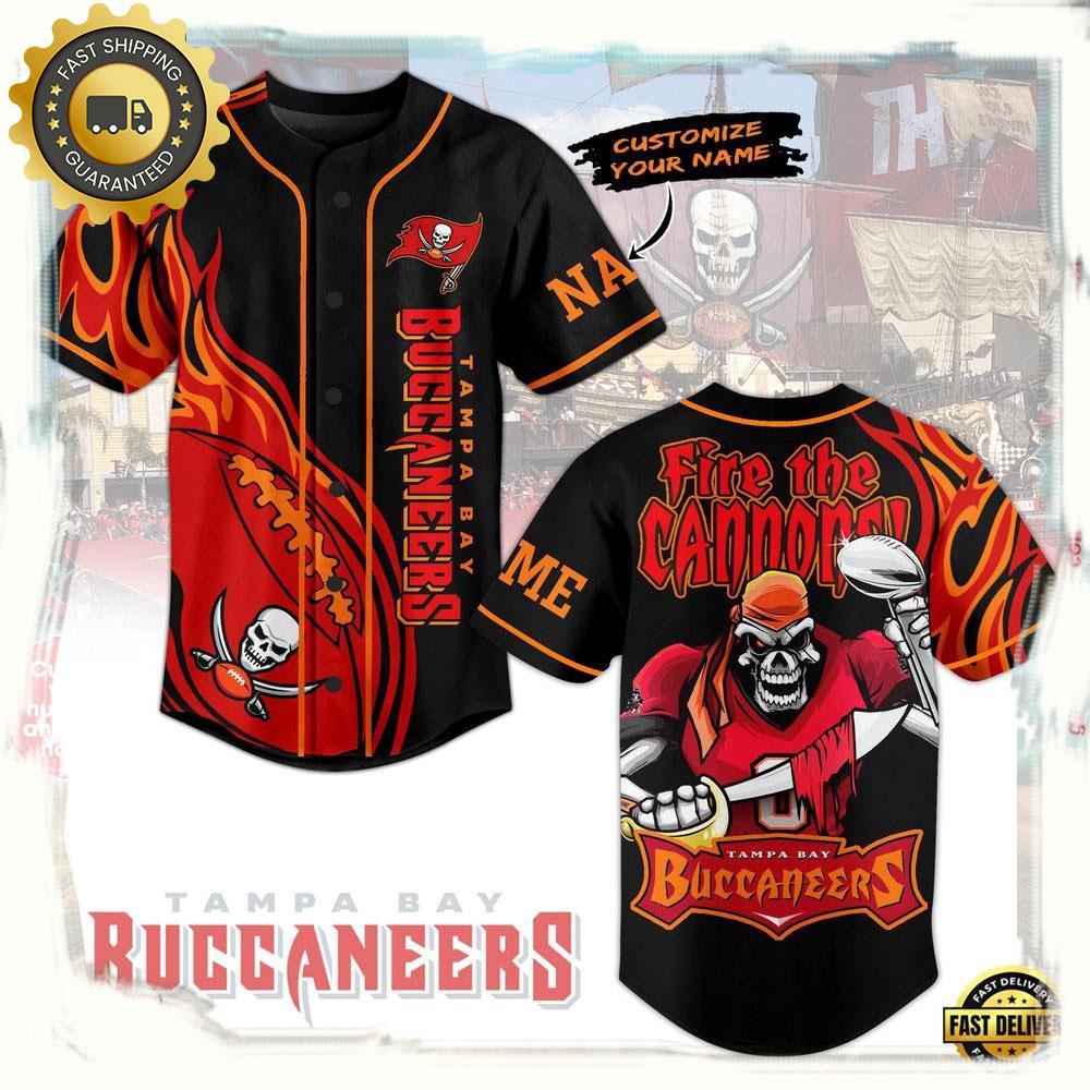 NLF Tampa Bay Buccaneers Fire The Cannons Personalized Baseball Jersey