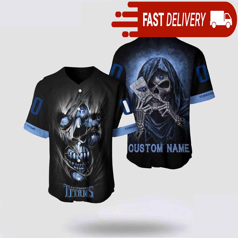 NLF Tennessee Titans Baseball Jersey Alchemy Grim Reaper Design Your Own Shirt