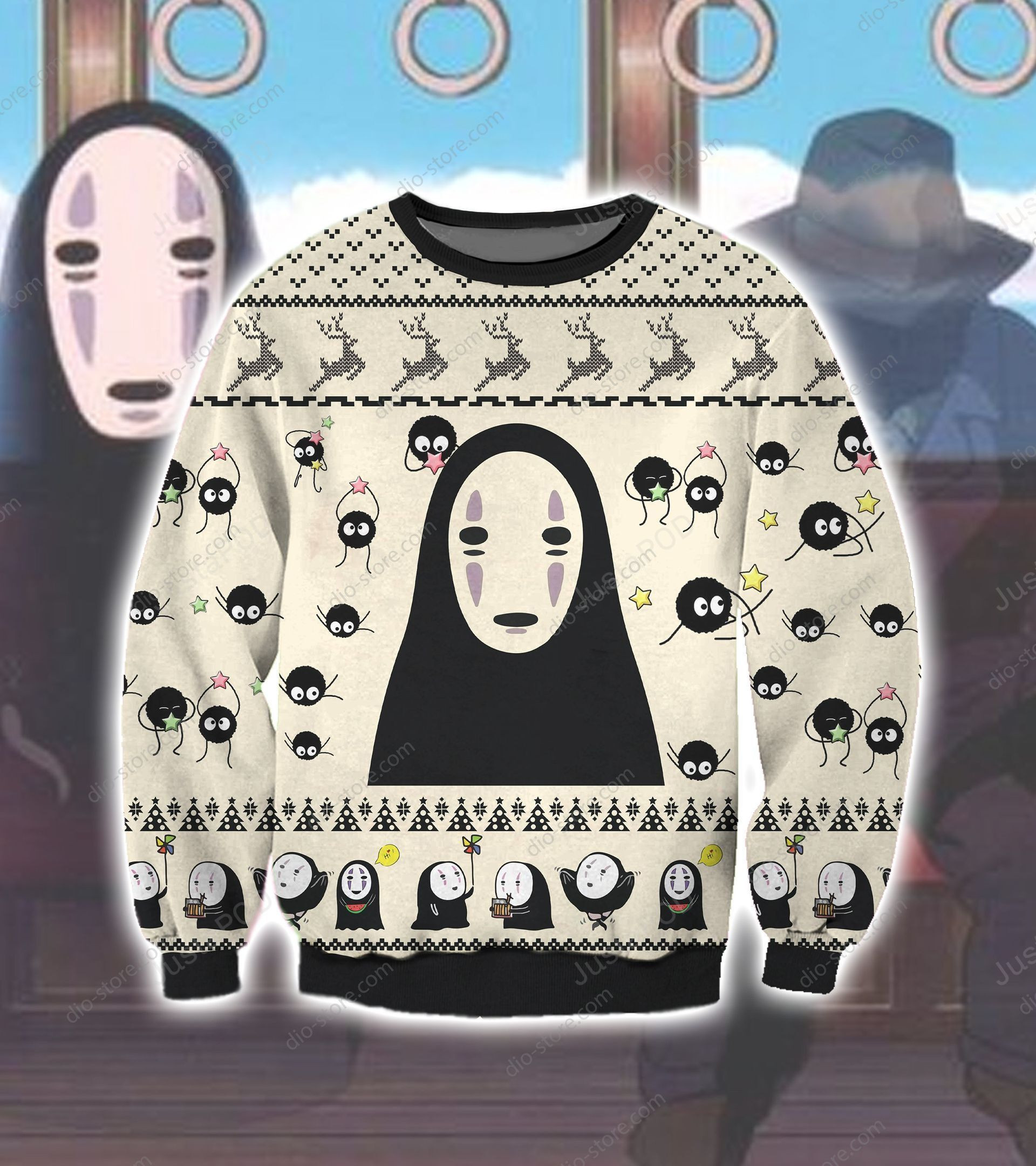 No- Face Knitting Pattern 3D Print Ugly Christmas Sweater Adult 3D Funny Matching for family