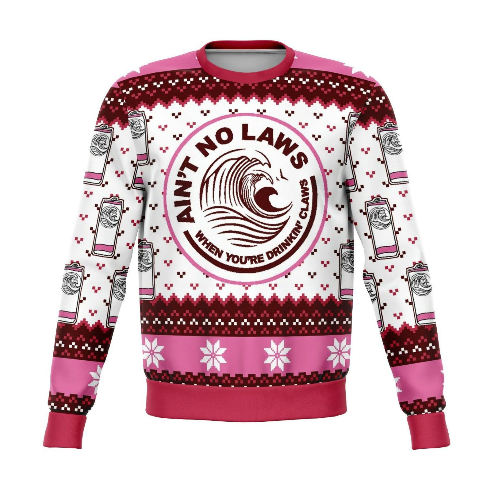No Laws With Claws Funny Ugly Christmas Sweater Adult 3D Funny Matching for family
