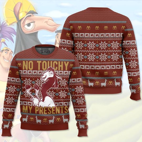 No Touchy My Presents The Emperors New Groove Ugly Sweater - Image 4