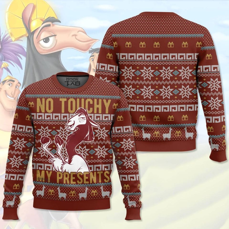 No Touchy My Presents The Emperors New Groove Ugly Sweater - Image 2