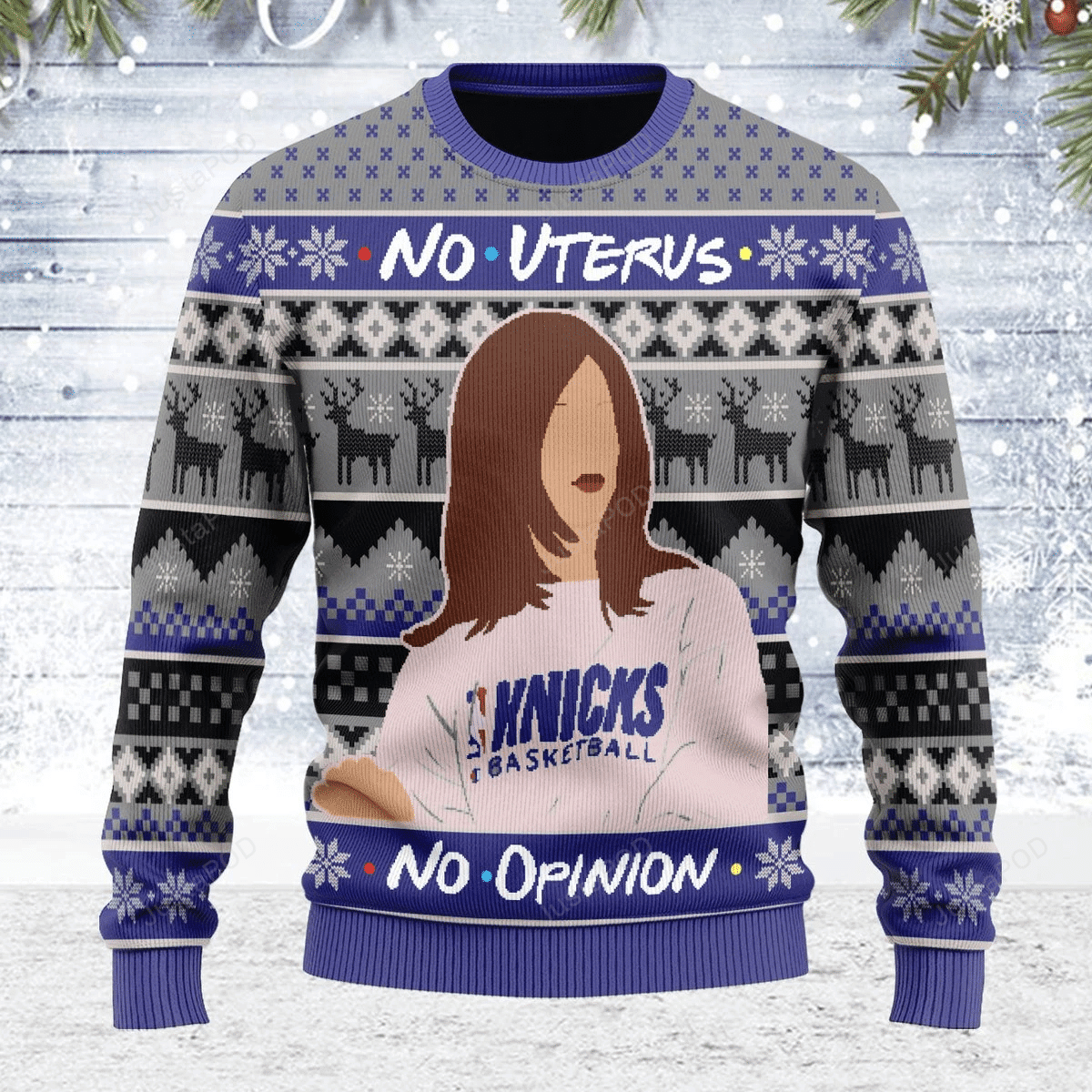 No Uterus No Opinion Ugly Christmas Sweater Adult 3D Funny Matching for family