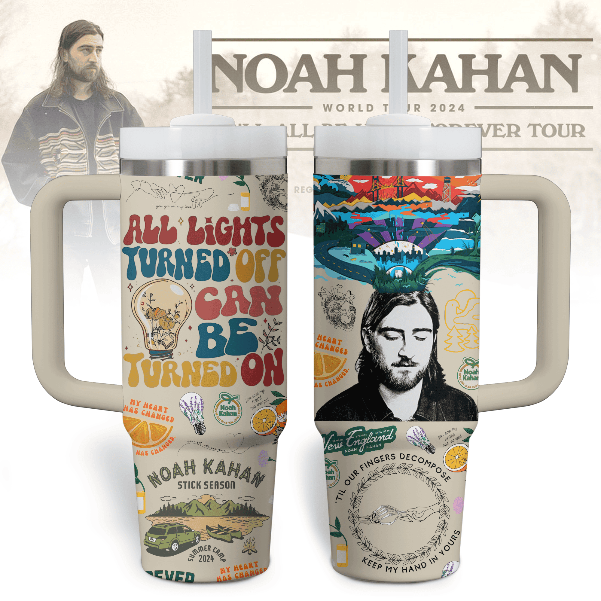 Noah Kahan Music Custom Stanley Cup 40 oz 30 oz Tumbler With HandleTVC2301768