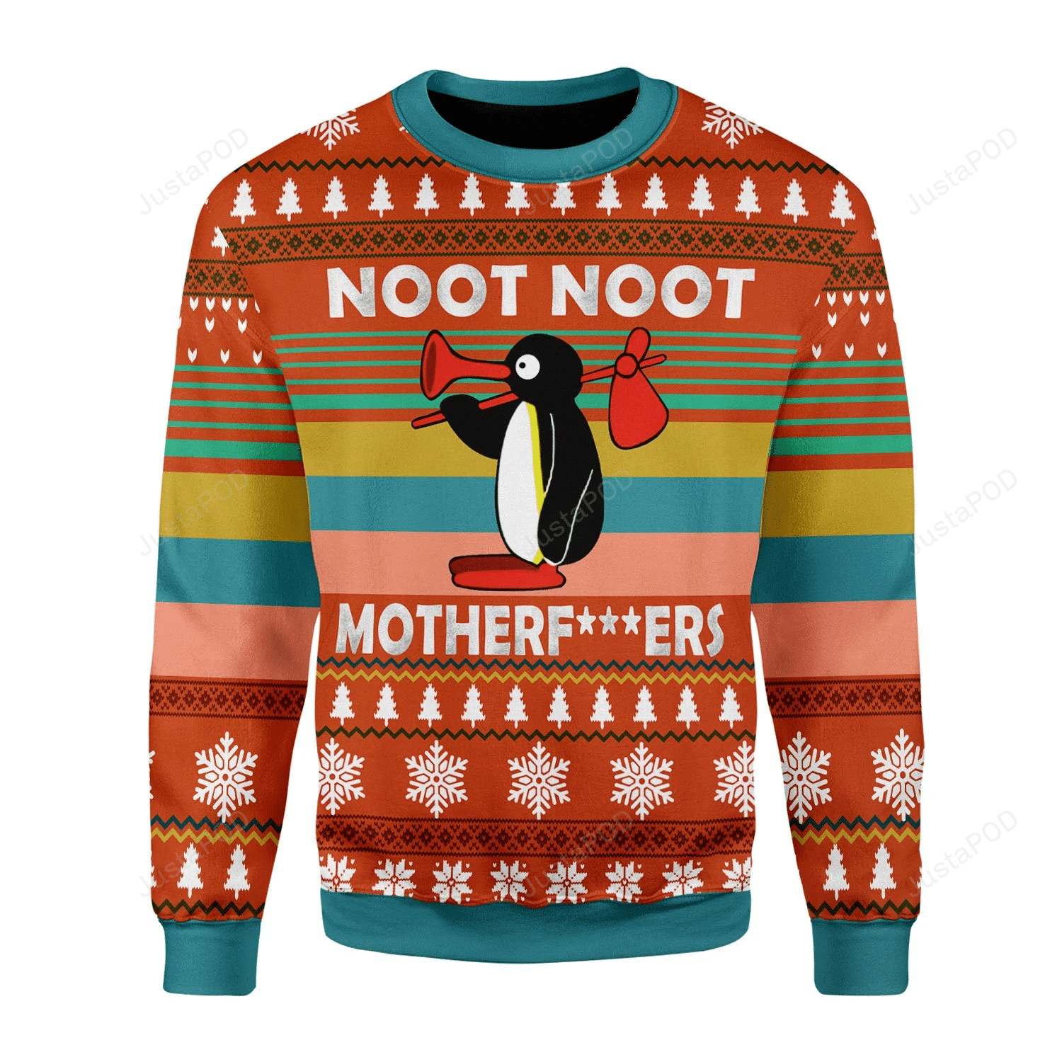 Noot Noot Motherf*Kers Ugly Christmas Sweater Adult 3D Funny Matching for family
