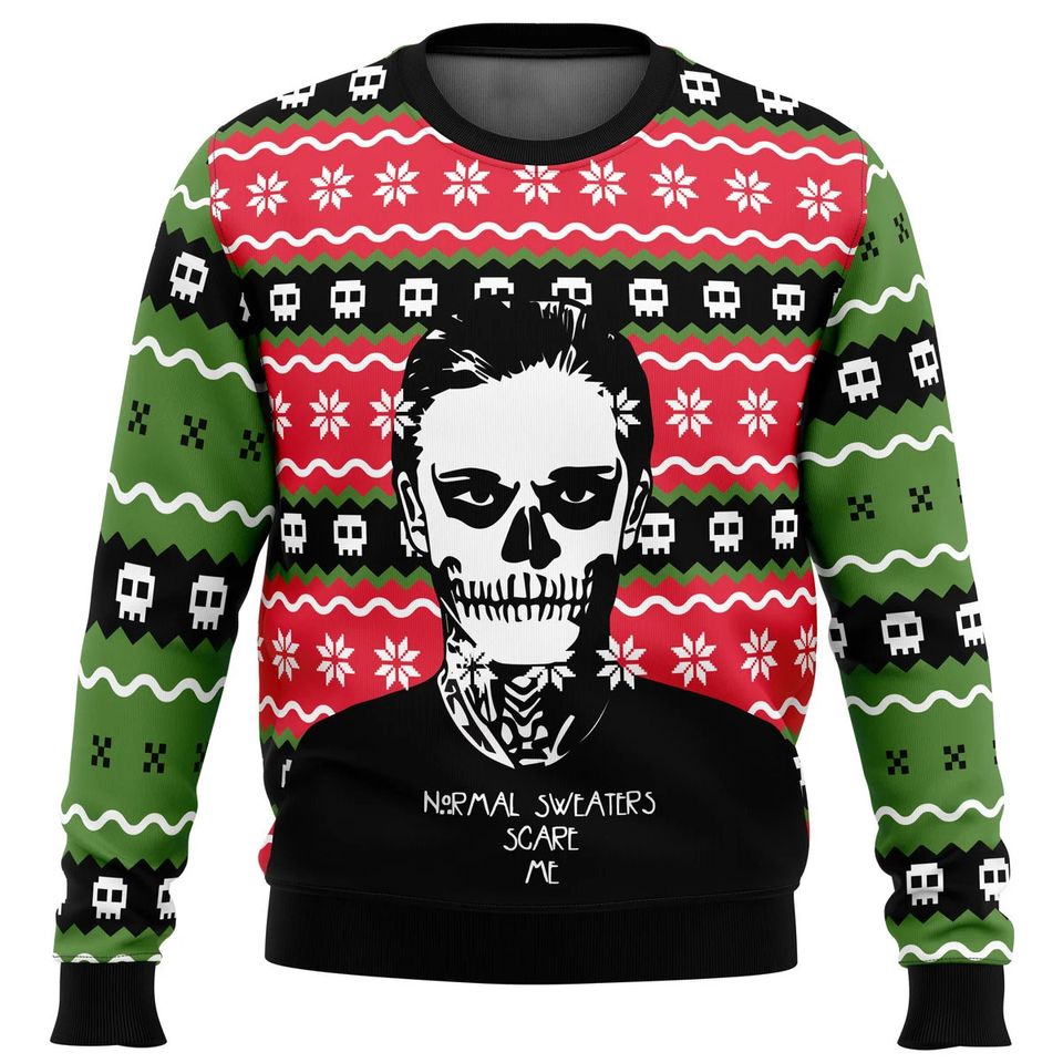 Normal Sweaters Scare Me Ugly Christmas Sweater, American Horror Story Ugly Sweater