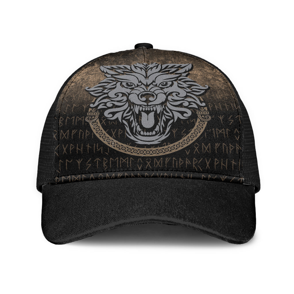 Norse Pagan Viking Wolf Mesh Back Cap Trucker Hats Custom Hats Gifts For Men & Women