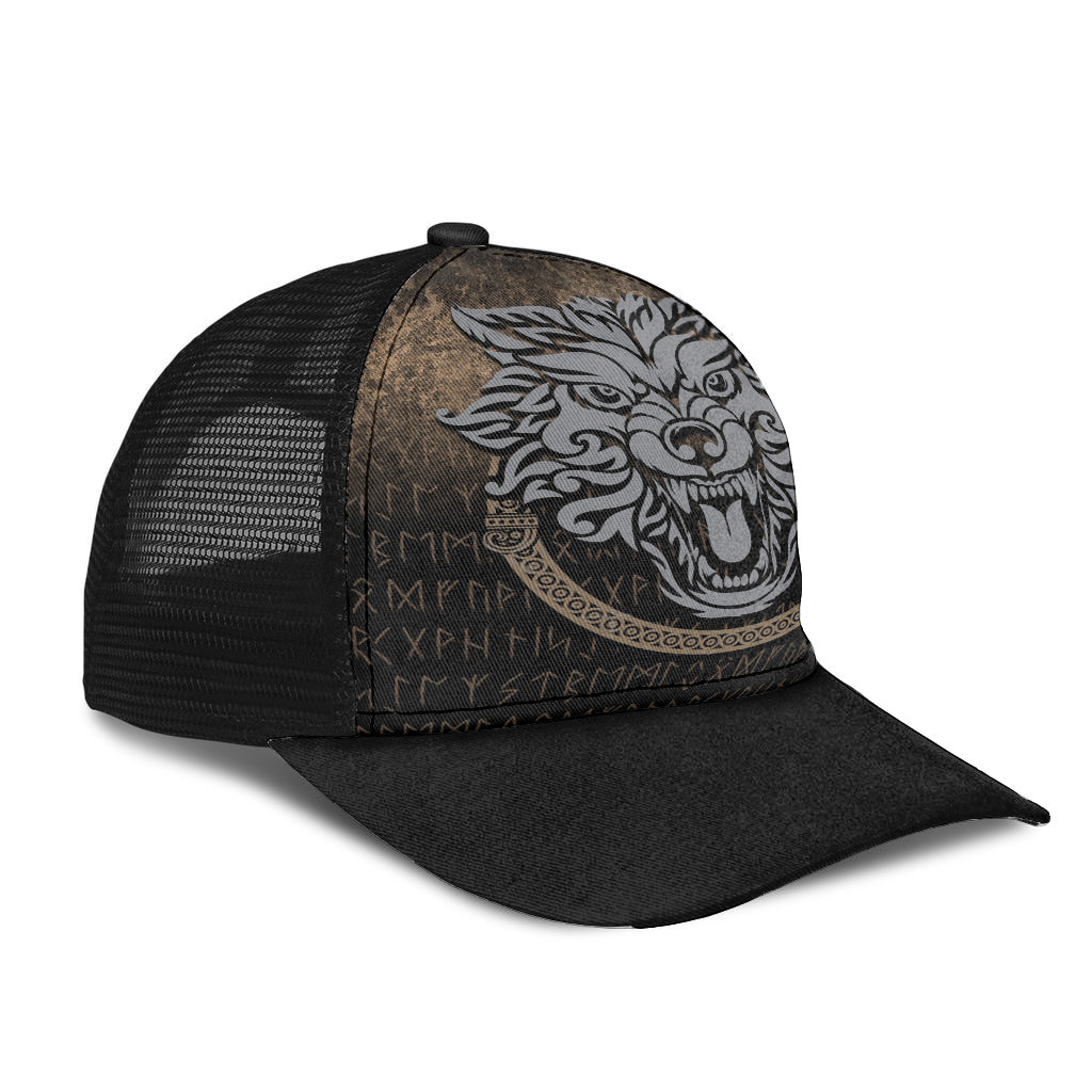 Norse Pagan Viking Wolf Mesh Back Cap Trucker Hats Custom Hats Gifts For Men & Women