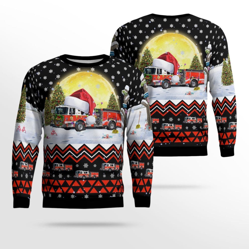 North Brunswick Volunteer Fire Company Christmas AOP Ugly Sweater Christmas Unisex Sweaters Gift For Christmas