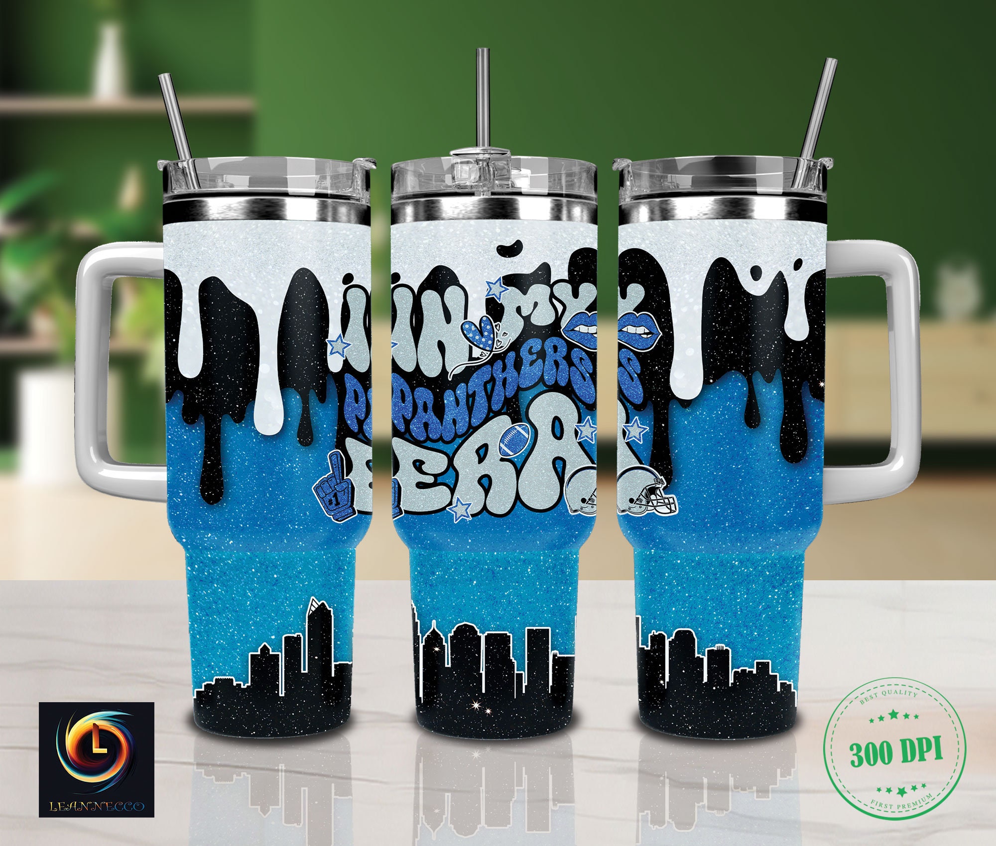 North Carolina Panthers NFL Glitter Custom Stanley Cup 40 oz 30 oz Tumbler With HandleTVC2301988