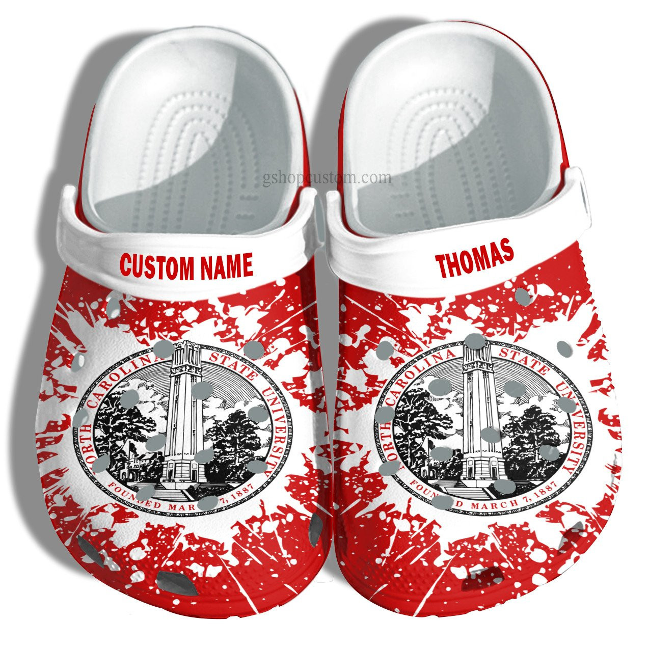 North Carolina State University Graduation Gifts Croc Shoes Customize- Admission Gift Shoes