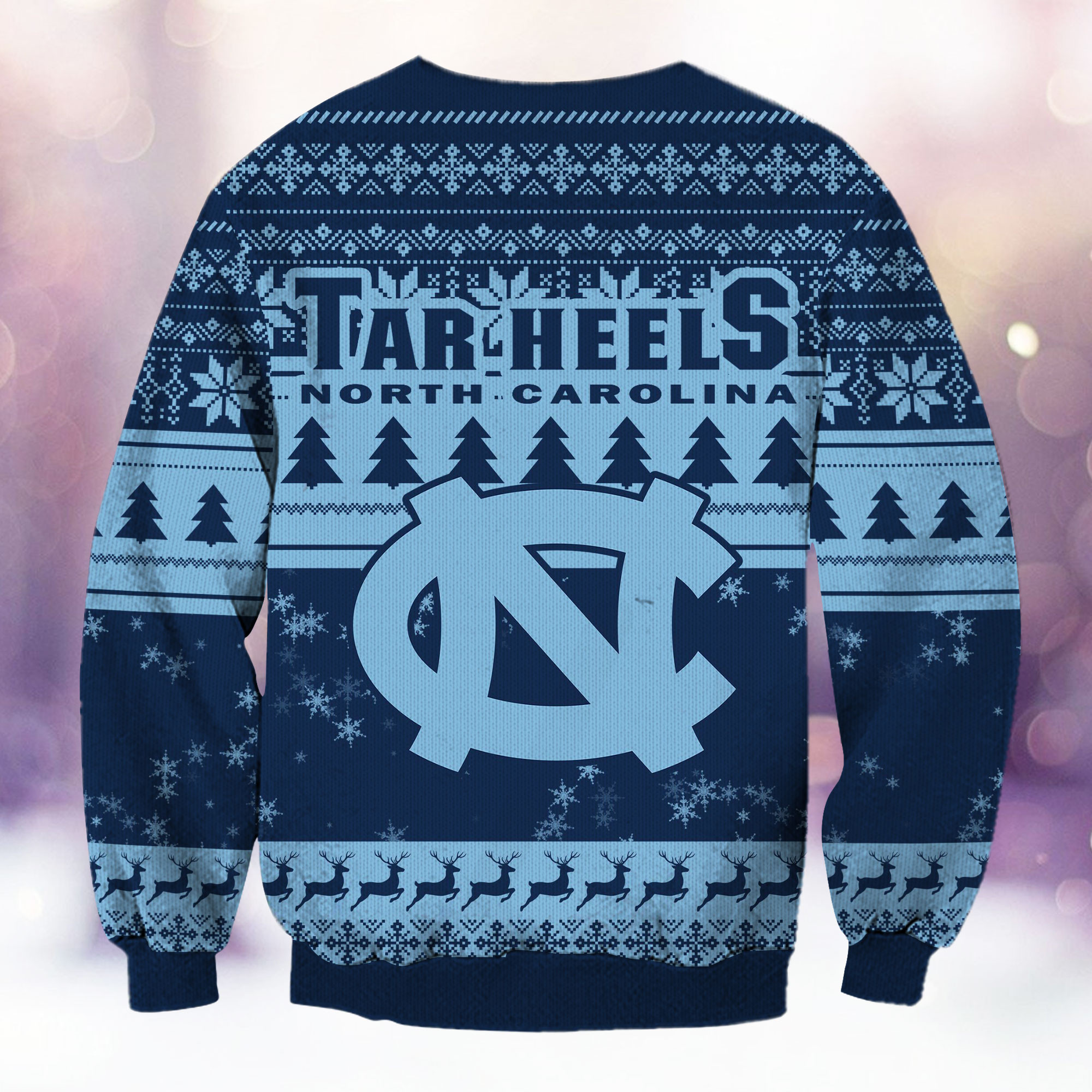 North Carolina Tar Heels Grinch Ugly Christmas Sweater Adult 3D Funny Matching for family - Image 3