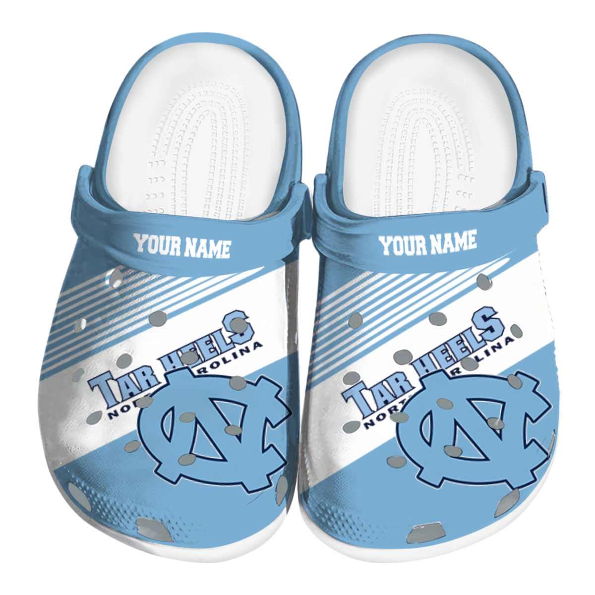 North Carolina Tar Heels NCAA Sport Crocs Crocband Clogs Shoes Comfortable For Men Women and Kids