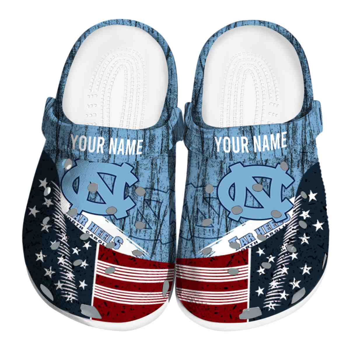 North Carolina Tar Heels NCAA Sport Crocs Crocband Clogs Shoes Comfortable For Men Women and Kids