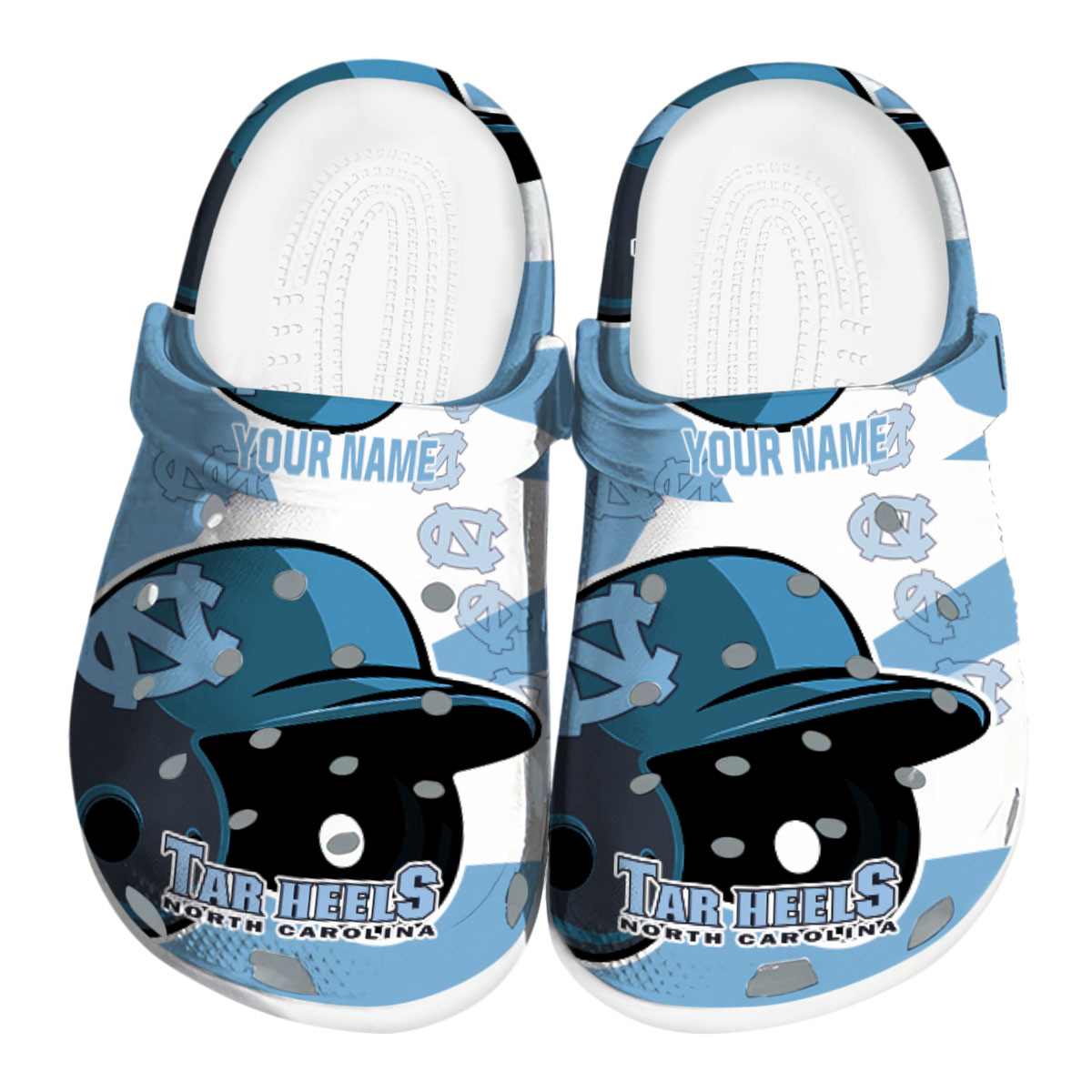 North Carolina Tar Heels NCAA Sport Crocs Crocband Clogs Shoes Comfortable For Men Women and Kids