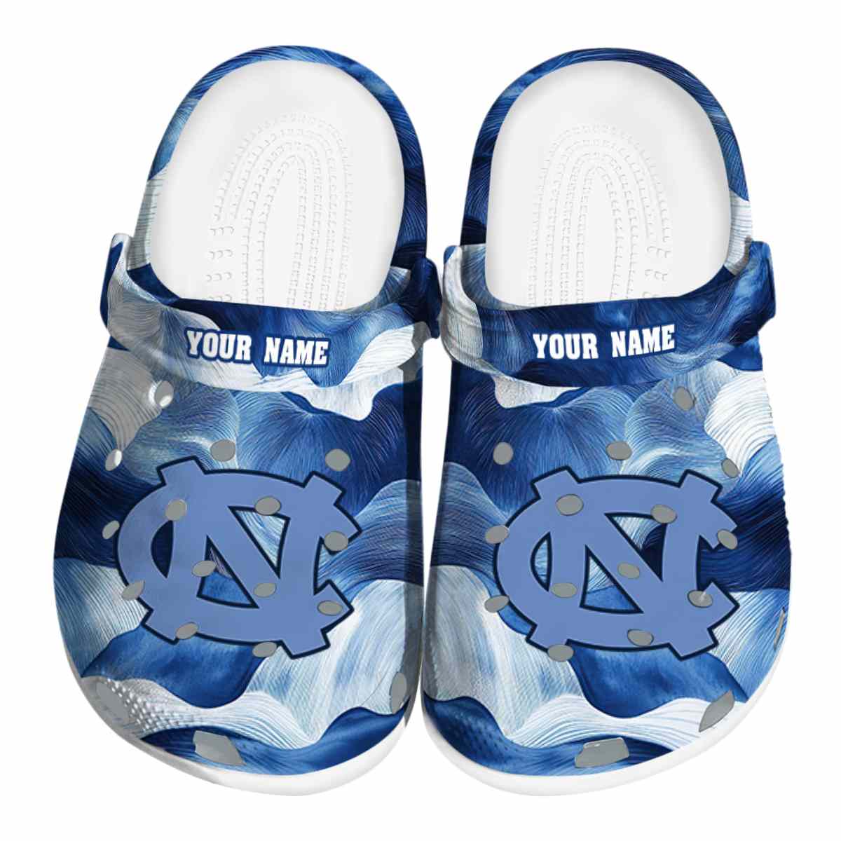 North Carolina Tar Heels NCAA Sport Crocs Crocband Clogs Shoes Comfortable For Men Women and Kids
