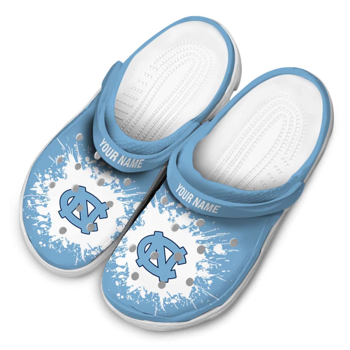 North Carolina Tar Heels NCAA Sport Crocs Crocband Clogs Shoes Comfortable For Men Women and Kids
