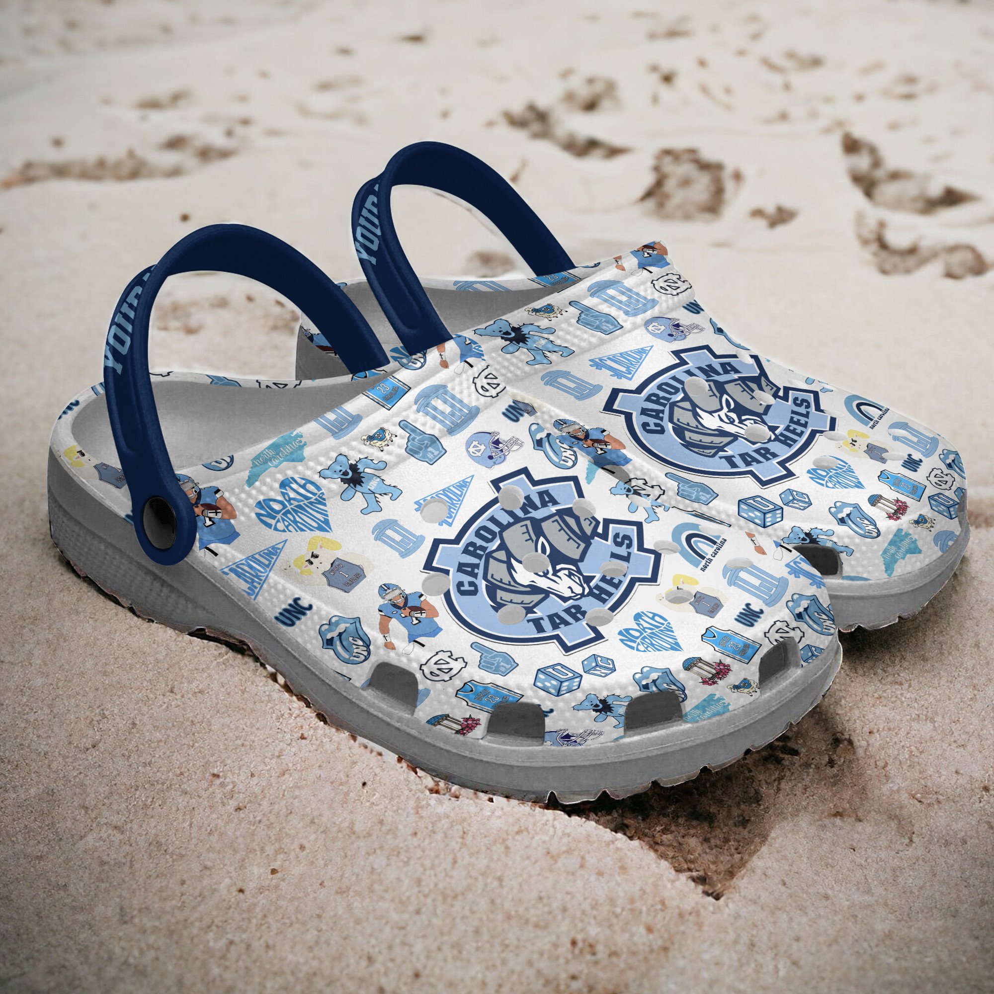 North Carolina Tar Heels NCAA Sport Crocs Crocband Clogs Shoes Comfortable For Men Women and Kids - Image 2