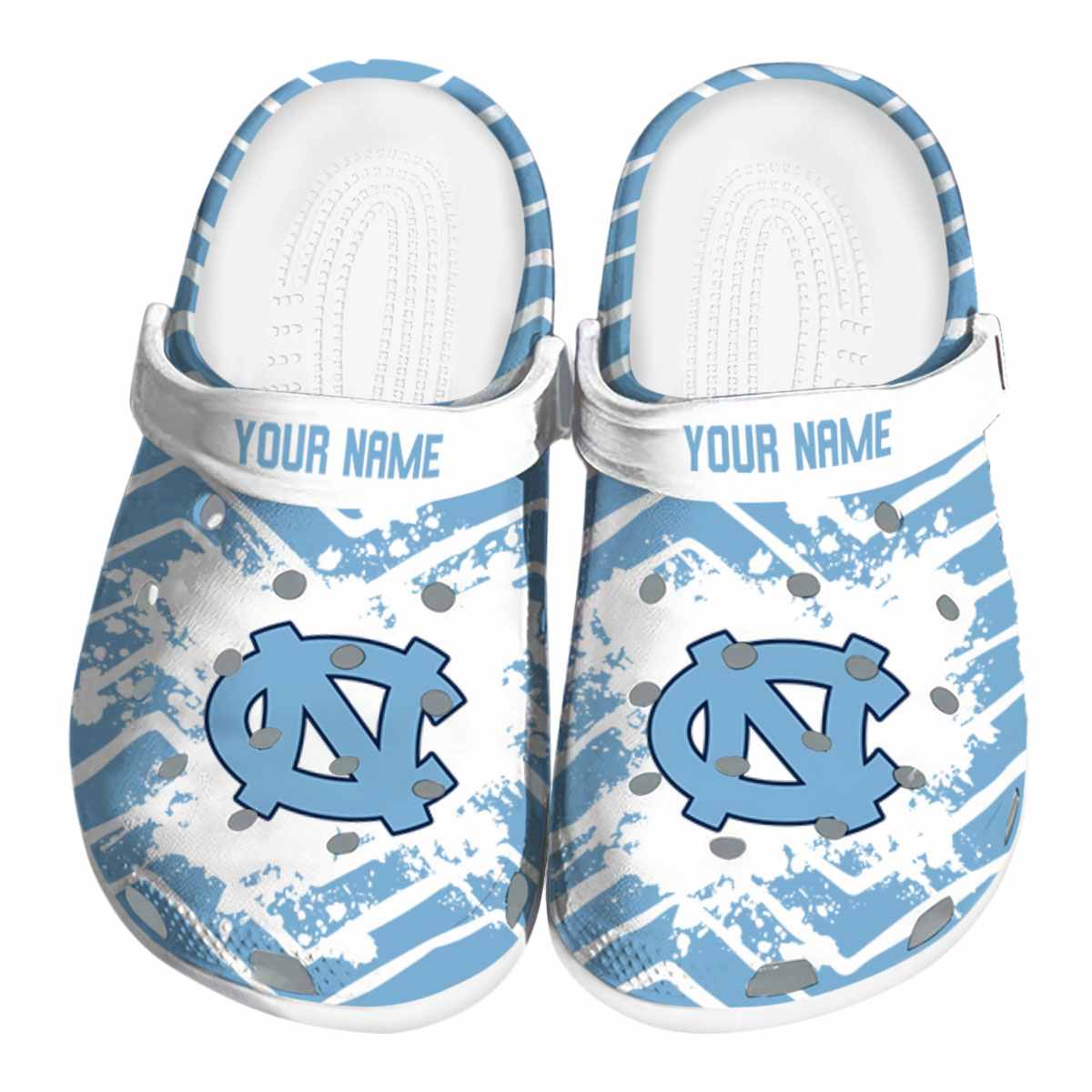 North Carolina Tar Heels NCAA Sport Crocs Crocband Clogs Shoes Comfortable For Men Women and Kids