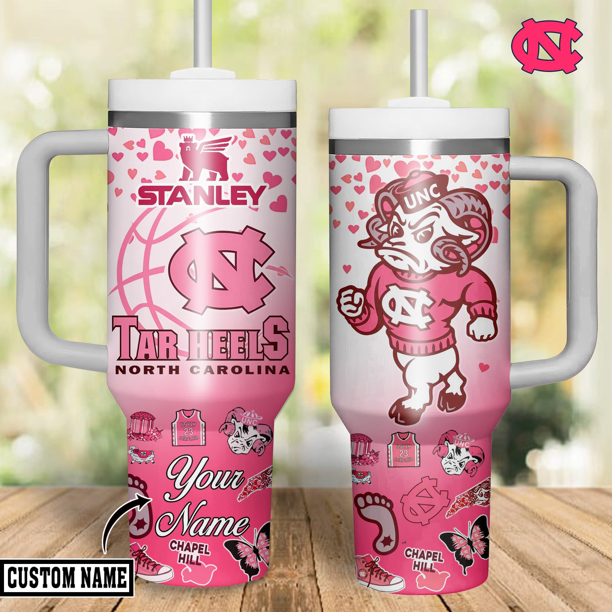 North Carolina Tar Heels NCAA Sports Custom Stanley Cup 40 oz 30 oz Tumbler With HandleTVC2301313