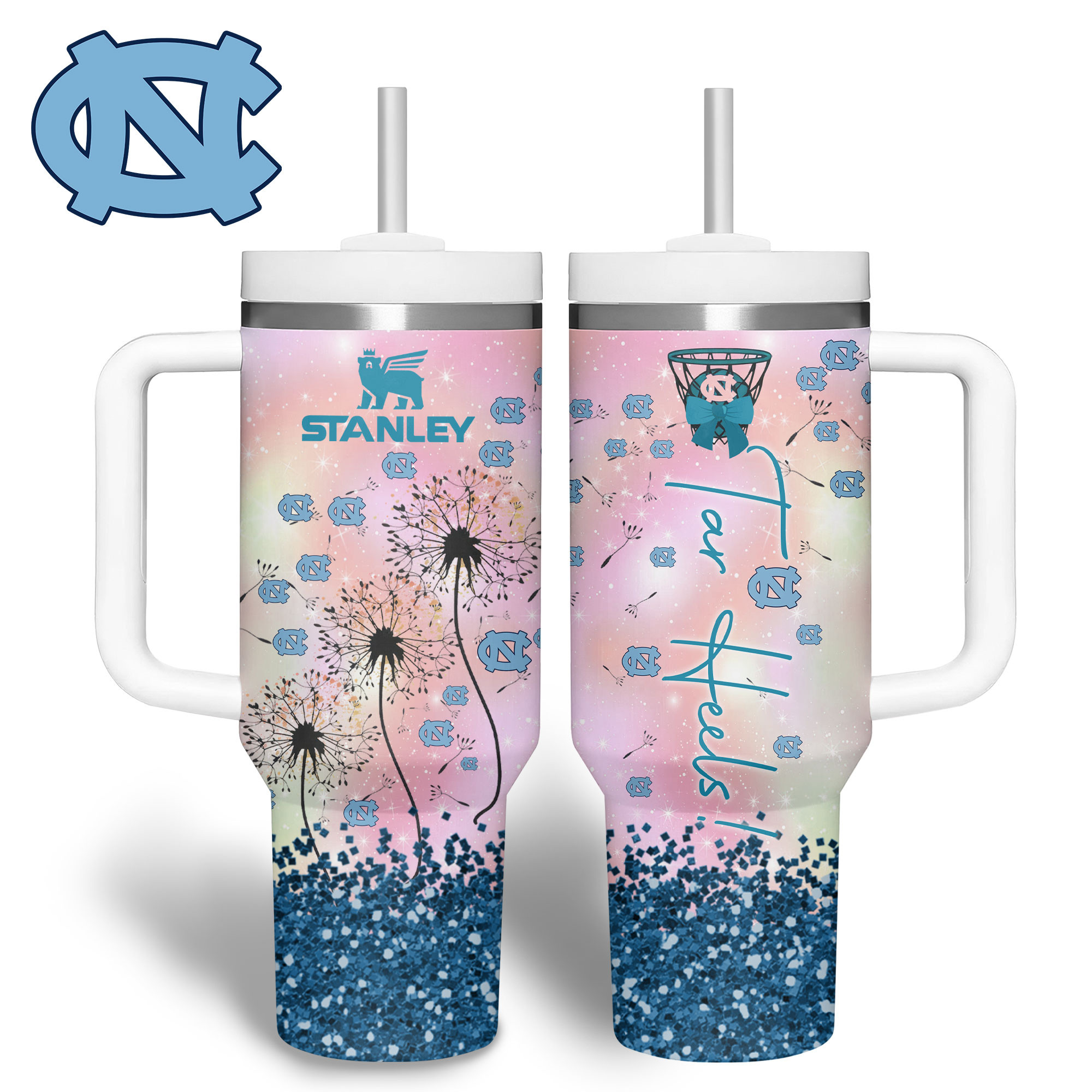 North Carolina Tar Heels NCAA Sports Custom Stanley Cup 40 oz 30 oz Tumbler With HandleTVC2301342